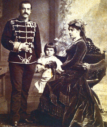Kralj Milan Obrenovic sa suprugom Natalijom i sinom Aleksandrom