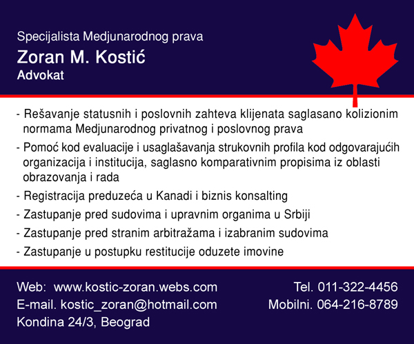 Advokat Zoran Kostic